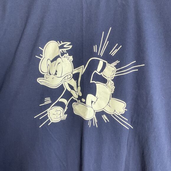 Official Disney Store Donald Duck Pure Cotton Long Sleeve Tee Navy Blue Large - Picture 3 of 13